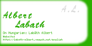 albert labath business card